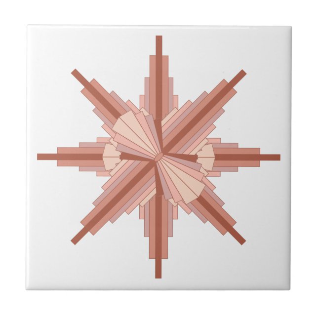 Deko-Elemente in Rose Fliese (Vorderseite)