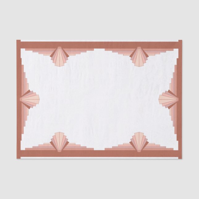 Deko-Elemente in Rose Seidenpapier (Vorderseite)