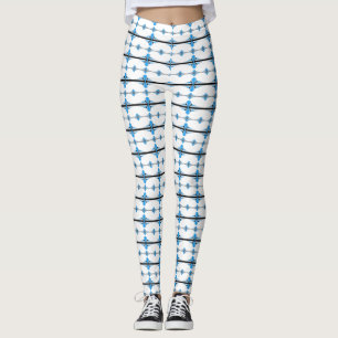 Deko-Elemente in sanft blau Leggings