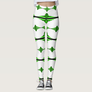 Deko-Elemente in tief grünen Leggings