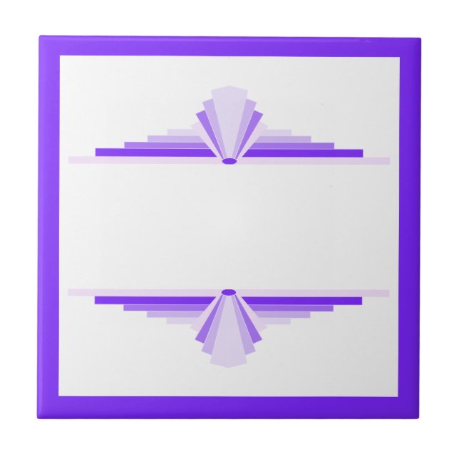 Deko-Elemente in tiefen und hellen Purpurfarben Fliese (Vorderseite)