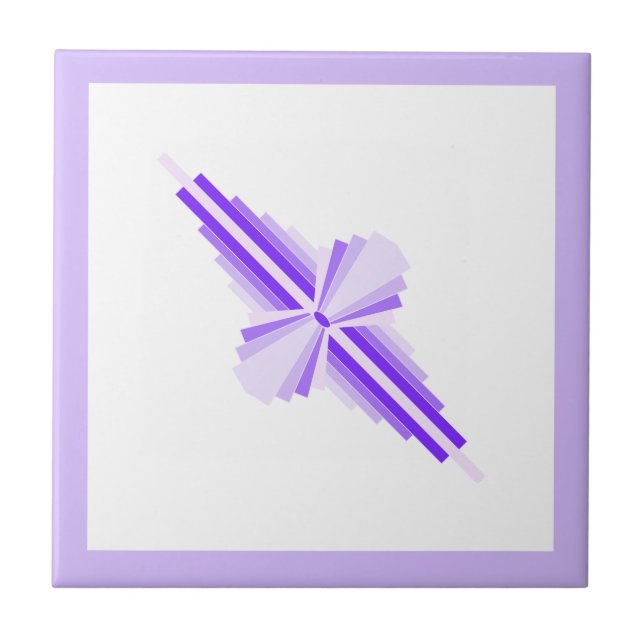 Deko-Elemente in tiefer und leichter lila Form Fliese (Vorderseite)