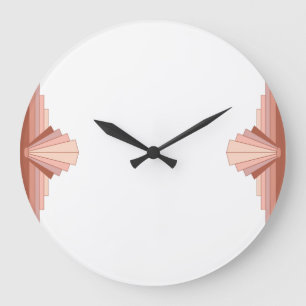 Deko-Elemente in voller Rose Große Wanduhr