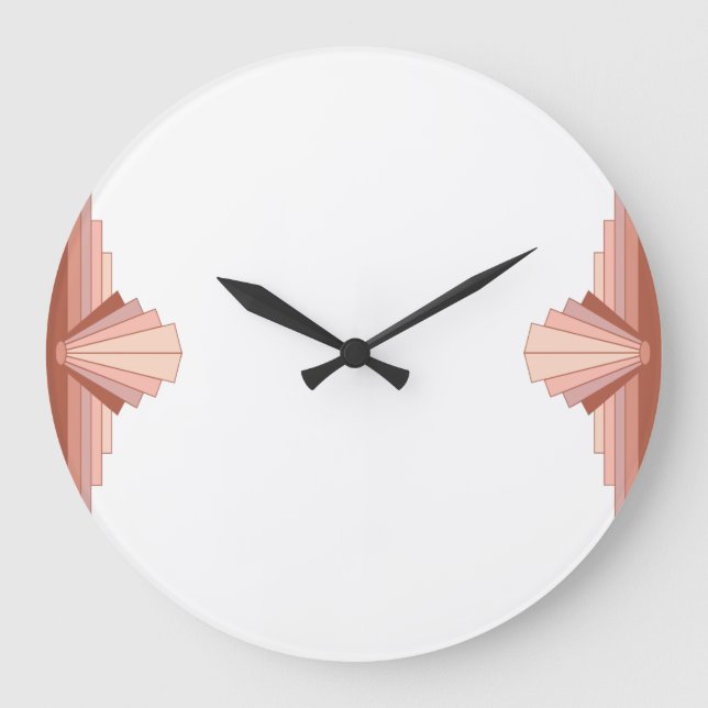 Deko-Elemente in voller Rose Große Wanduhr (Vorderseite)