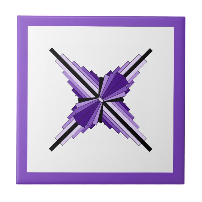 Deko-Elemente lila Fliese (Vorderseite)