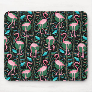 Deko-Farne der Flamingo-Vogel-20s kopieren Mousepad