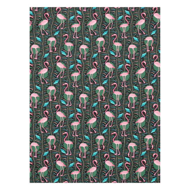 Deko-Farne der Flamingo-Vogel-20s kopieren Tischdecke (Vorderseite)