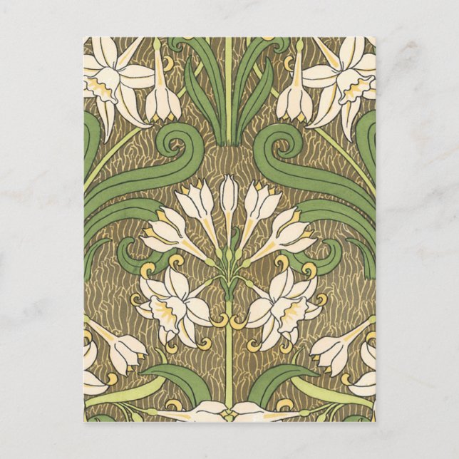 Deko Floral White Postkarte (Vorderseite)