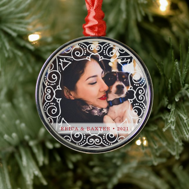 Deko Frame Foto Ornament Aus Metall (Baum)