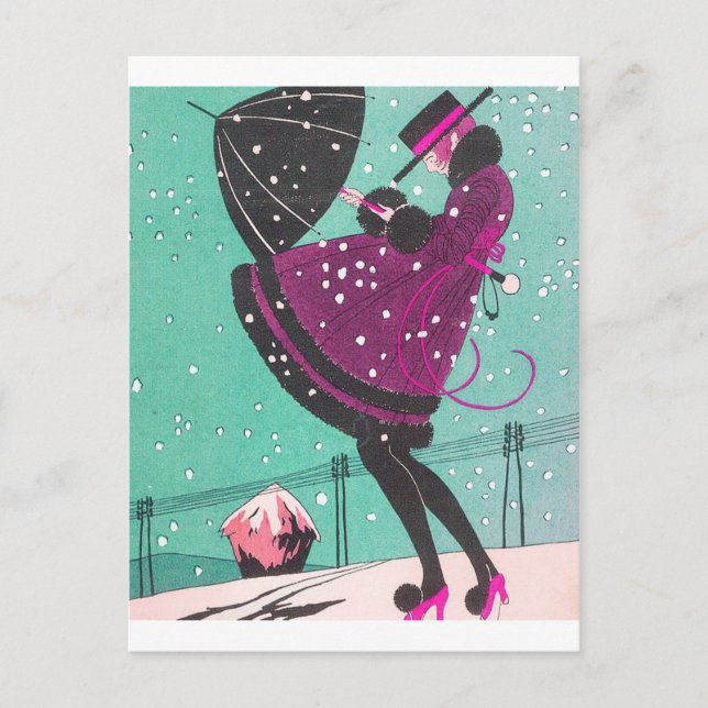 Deko Illustration Postkarte (Vorderseite)