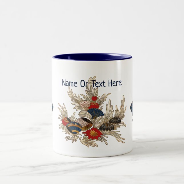 Deko im asiatischen Ozean Zweifarbige Tasse (Mittel)