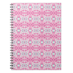 Deko-Kettenmuster in Blau und Rosa Notizblock