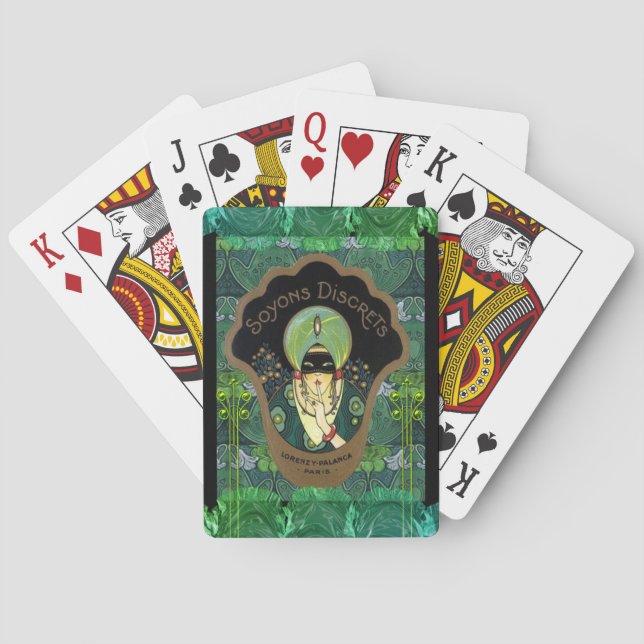 Deko maskierte Vintage Spielkarten (Rückseite)
