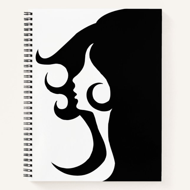Deko Mod Woman Notizbuch (Vorderseite)