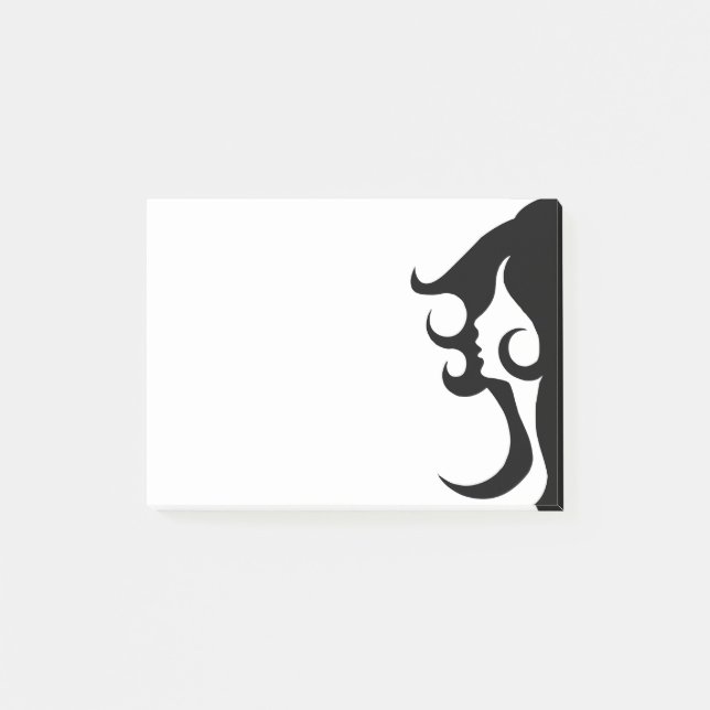 Deko Mod Woman Post-it Klebezettel (Vorderseite)