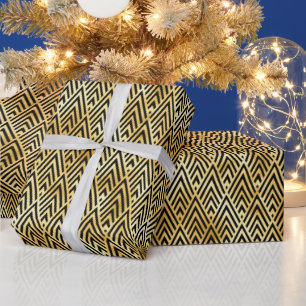 Deko-Muster aus Gold und Black Diamond Geschenkpapier