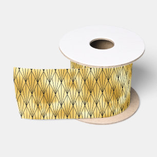 Deko-Muster aus Gold und Black Diamond Satinband