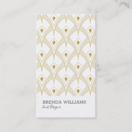 Deko-Muster aus Gold und Weiß Visitenkarte