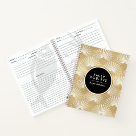 Deko-Muster für Gold und Weiß Notizbuch