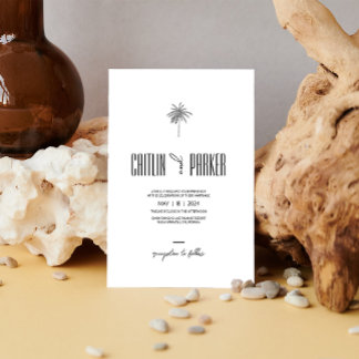 Deko Palm ・ Minimalistisch Boho Chic ・ Zielort Einladung