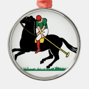 Deko-Pferdepolo Ornament Aus Metall