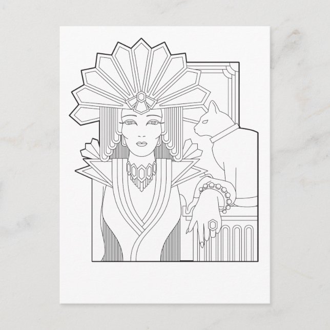 Deko Priestess Postkarte (Vorderseite)