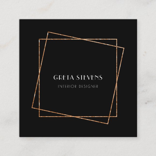 Deko Quadratische Visitenkarte (Vorderseite)