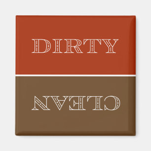 Deko Saubere Geschirrspülmaschine Magnet (orange/