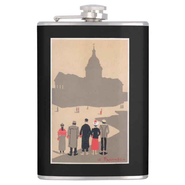 Deko SceneParis, Frankreich Le Pantheon Art Flachmann (Vorderseite)