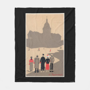 Deko SceneParis, Frankreich Le Pantheon Art Fleecedecke