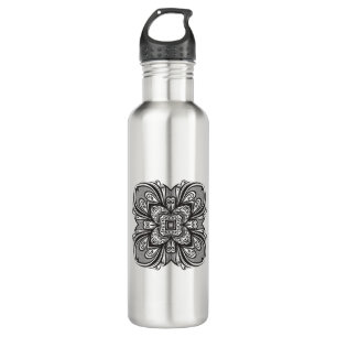 Deko-schwarzes Quadrat inspiriert Trinkflasche