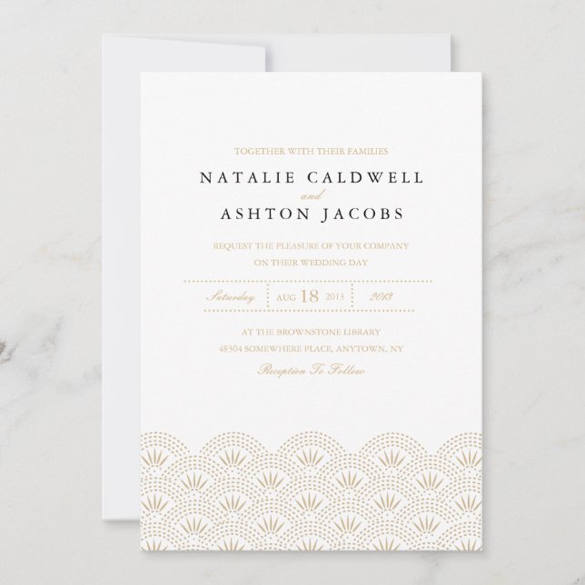 Deko Seigaiha Wedding Einladung (Vorderseite)