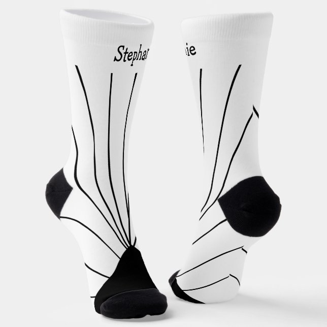 Deko-Socken in Schwarz-Weiß Socken (Gewinkelt)