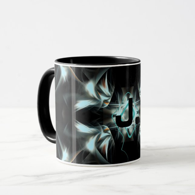 Deko Star mit Monogramm Tasse (Vorderseite Links)