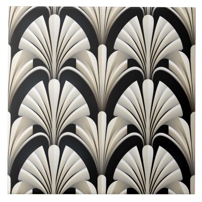 Deko Style Pattern, White Flügel Fliese (Vorderseite)