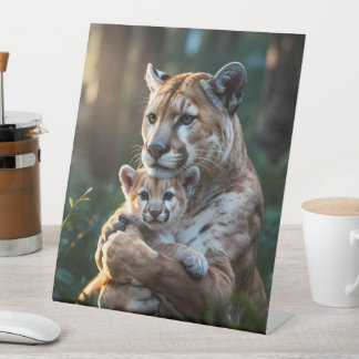 Deko-Tisch für Wildtierkinderstube, süßes Tier Ste Sockelschild