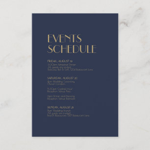 Deko   Zeitplan für Hochzeiten der Dunklen Marine Begleitkarte