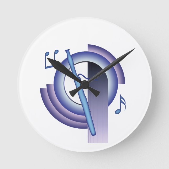 DekoBassoon Runde Wanduhr (Vorderseite)