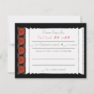 Dekodierte Rose (Antwortkarte) RSVP Karte