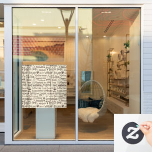 Dekofarben in der Cafeteria, modern  Fensteraufkleber