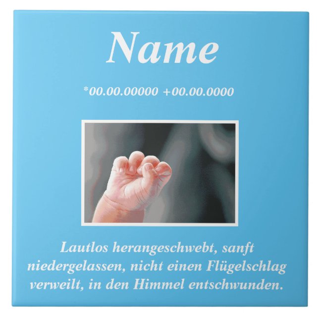 Dekofliese Fliese (Vorderseite)