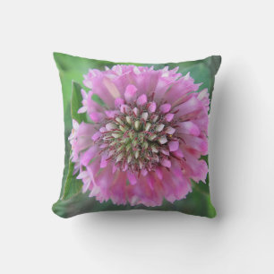 Dekokissen grosse Kleeblüte in rosa