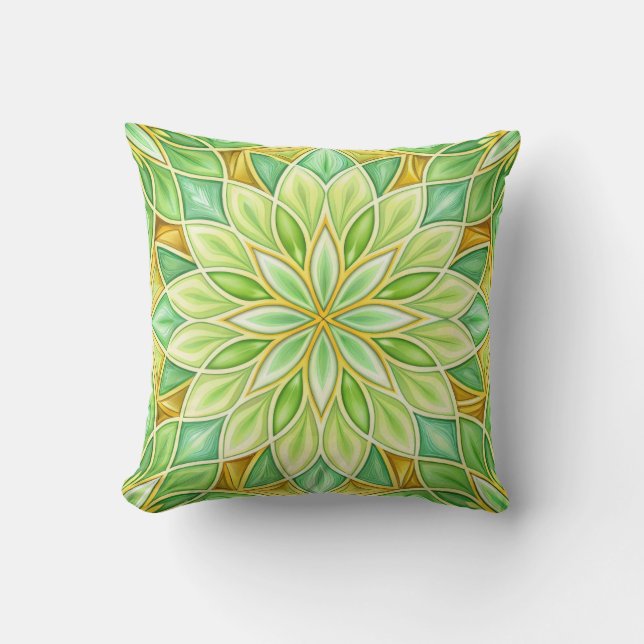Dekokissen mit geometrischem Blumenmuster  (Vorderseite)