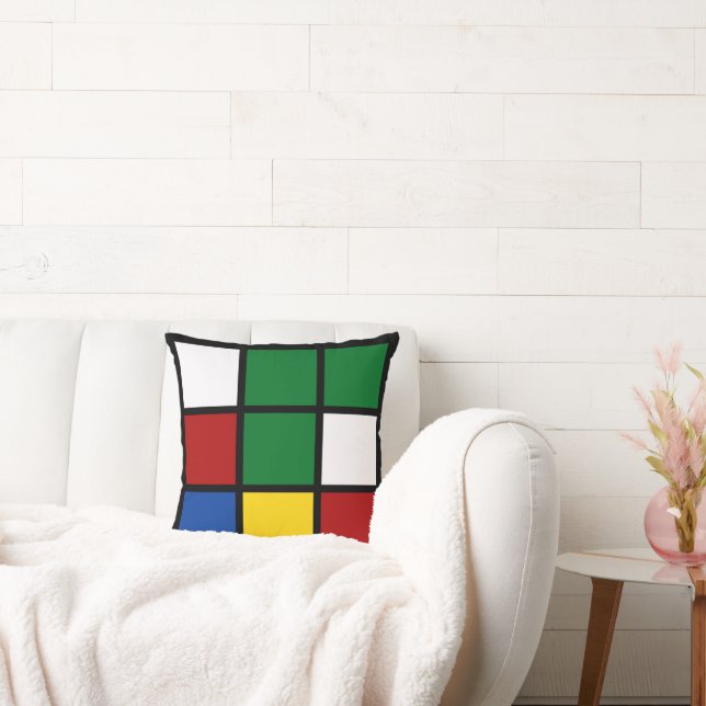 Dekokissen "Quadro" Grün & Blau (Liege)