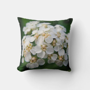 Dekokissen weiß Blüten