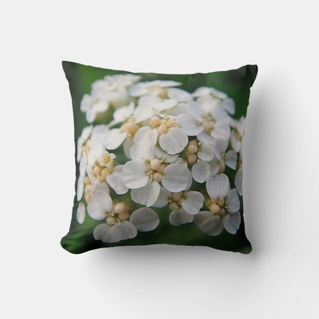 Dekokissen weiß Blüten (Vorderseite)