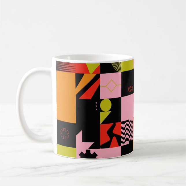 Dekonstruierte postmoderne inspirierte Kunstwerke  Kaffeetasse (Links)