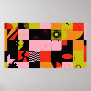 Dekonstruierte postmoderne inspirierte Kunstwerke  Poster