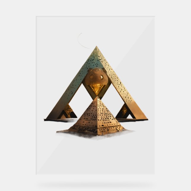 Dekonstruktive Wandkunst Acrylschild (Vorderseite)