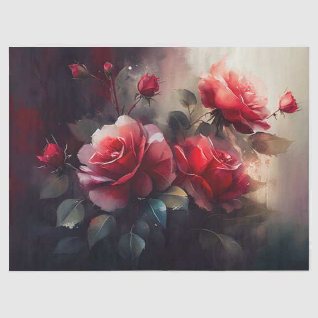 Dekopapier, Umschlag, Garten der verzauberten Rose Seidenpapier (Vorderseite)